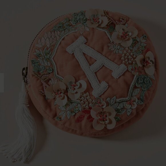 👜✨ Anna Harlow Russo- Anthropologie Monogram Crest Pouch – Letter A - Picture 5 of 5